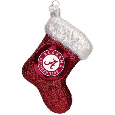 Old World Christmas Glass Blown Ornament for Christmas Tree, Alabama Stocking