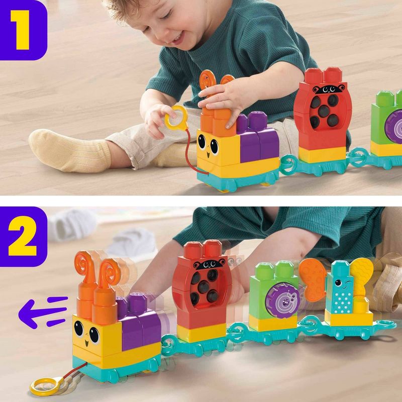 MEGA BLOKS Move n Groove Caterpillar Sensory Building Toys (30 pc), 5 of 8