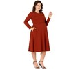Maternity Midi Length Fit N Flare Pocket Dress - 24seven Comfort Apparel™ - 2 of 4
