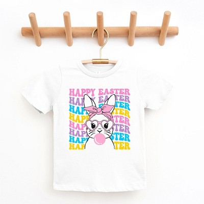The Juniper Shop Bubble Gum Bunny Wavy  Toddler Short Sleeve Tee