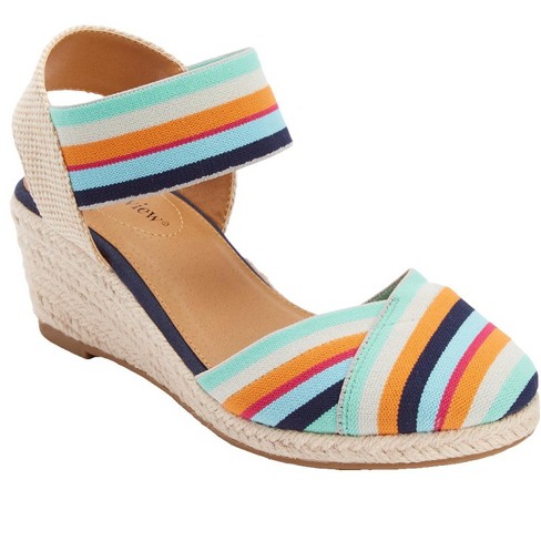 Comfortview Women's Wide Width The Abra Espadrille - 8 M, Multi Stripe :  Target