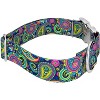 Country Brook Petz 1 1/2 Inch Premium Bright Paisley Dog Collar - 4 of 4