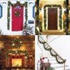 Christmas Garland for Mantle, 6Ft Prelit Garland Christmas Decorations, Poinsettias Flowers & Ball Ornaments for Fireplace Stair Railing Decor - 3 of 4