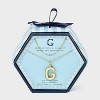 14K Gold Dipped Cubic Zirconia Duo Initial Multi-Strand Necklace - A New Day™ Gold - 3 of 4