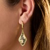Ross-Simons White and Gray Mother-Of-Pearl and .50 ct. t.w. White Zircon Drop Earrings in 18kt Gold Over Sterling - 4 of 4