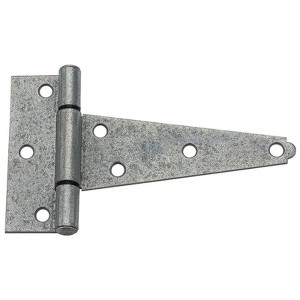 National Hardware 5 in. L Galvanized Silver Steel Heavy Duty T Hinge 2 pk - 1 of 1