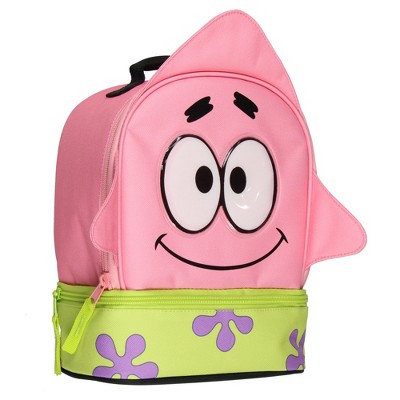 Nickelodeon SpongeBob SquarePants Character Face Dual Compartment Lunch Box  Bag Yellow