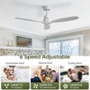 Sofucor 52" Wood Ceiling Fan No Light With Remote Control Quiet DC Motor 3 Blade Ceiling Fans for Patio Living Room Bedroom Office Indoor Outdoor - 4 of 4