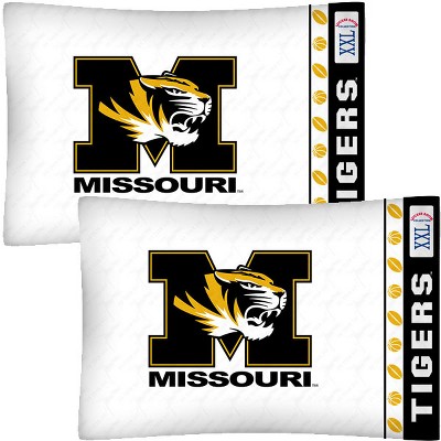 NCAA Football Set of Two Pillowcases - Missouri Tigers..