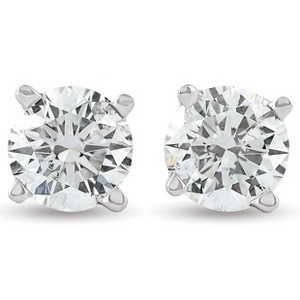 Pompeii3 3/4 Ct TDW Genuine Diamond Studs Available in 14k White or Yellow Gold - 1 of 4