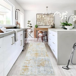 Machine Washable Rug Non Slip Modern Abstract Area Rug Stain Resistant Low Pile Carpet Indoor Floor Mat for Living Room Dining Room Bedroom Office - 1 of 4