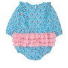 RuffleButts Baby/Toddler Girls Long Sleeve Waterfall Knit Bubble Romper - 2 of 4