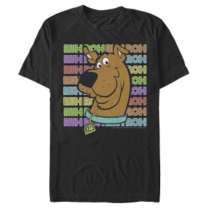 Men's Scooby Doo Ruh Roh Background Text T-Shirt - 1 of 4