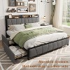 King Size Bed Frame, Storage Headboard with Charging Station, Solid and Stable, Noise Free, No Box Spring Needed, Easy Assembly - 4 of 4