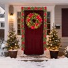 Garland, pre-installed LED lights, outdoor Christmas decoration suitable for front doors and indoor use, battery-powered, flame-retardant PVC - 4 of 4