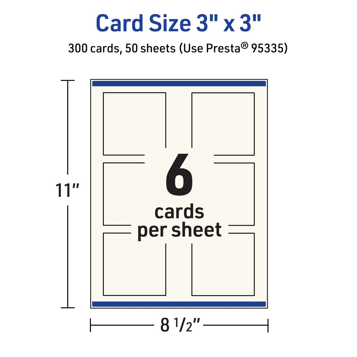 Avery Matte Ivory Square Cards, 3" x 3" Square - thumbnail 10