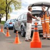VEVOR Safety Cones, 4 Pack 18 inch Collapsible Traffic Cones, Construction Cones with Reflective Collars, Wide Base and A Storage Bag - 2 of 4