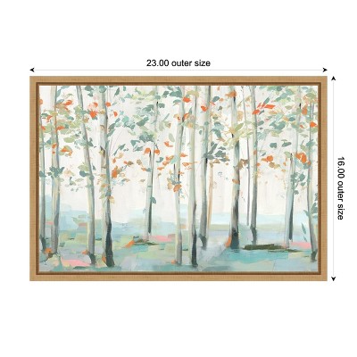Emerald Forest Autumn Leaves Canvas Landscape Print