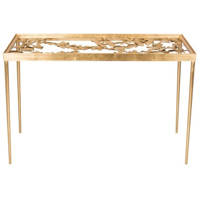 Otto Ginkgo Leaf Desk Gold - Safavieh