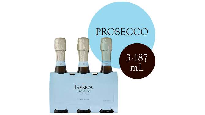 La Marca Prosecco Sparkling Wine - 3pk/187ml Mini Bottles, 2 of 5, play video