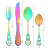 REGALWOVEN Stainless Steel Floral Flatware Set Silverware Set for 6 24 Piece - 2 of 4