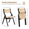 Kumasinova 18.5" Flodable Dining Chair Set of 2,Stackable Kitchen Chair with Rope Woven Seat&Back,Minimalist Armless Chair,250lbs Max - 3 of 4