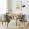 Upholstered Linen Dining Chairs with Solid Wood Legs, Modern Armless Fabric Chairs for Dining Room or Kitchen Table-Maison Boucle - 2 of 4