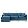 VYNXARIA 103.5" Chenille Modular Sectional Sofa with Deep and Wide Seat,L Shaped Cloud Couch Set with Double Cushions,4 Seat Sofa£¬Blue - 2 of 4
