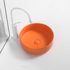 ChicFurnit Bathroom Sinks Ceramic Circular Vessel Sink Stylish Appearance for Bathroom, Orange, 15.7"*15.7"*4.7" - 2 of 4