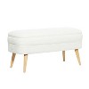 19" x 40" Contemporary Wood Storage Bench - Olivia & May - 2 of 4
