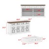 FUFU&GAGA White Buffet with Classical Aesthetics and Hollow Relief - Patterned Doors Sideboard Bar Cabinet Pantry - 4 of 4