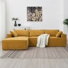 NicBex Modern L Shape Modular Sectional Sofa Chenille Fabric Couch with 2 Pillows for Living Room - 3 of 4