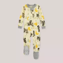Burt's Bees Baby® Baby Boys' Candy Silverbacks and Bananas Organic Cotton Footed Pajama - Yellow 18M