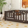 Twin Size Floor Bed with Fence and Door for Bedroom - 4 of 4