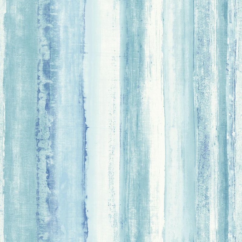 RoomMates Watercolor Stripe Peel &#38; Stick Wallpaper Blue, 1 of 7