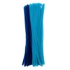 John Bead Fluffy Pipe Cleaners Chenille Stems for Art School Craft Supplies, 12in x 6mm Blue Mix 100 Pieces - 3 of 3