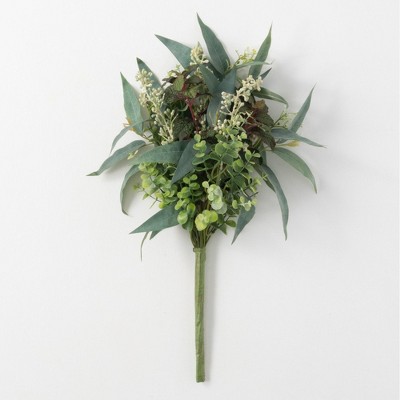 Sullivans Artificial Mixed Green Leaf Bush 23"H Green