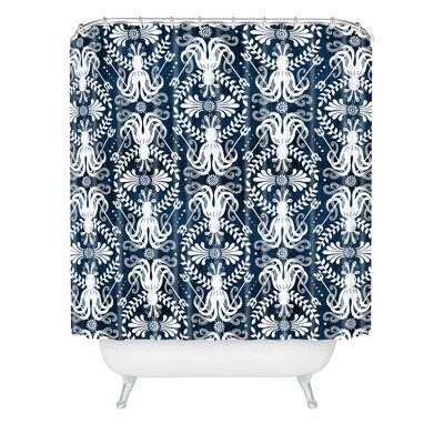 Mythos Shower Curtain Blue - Deny Designs