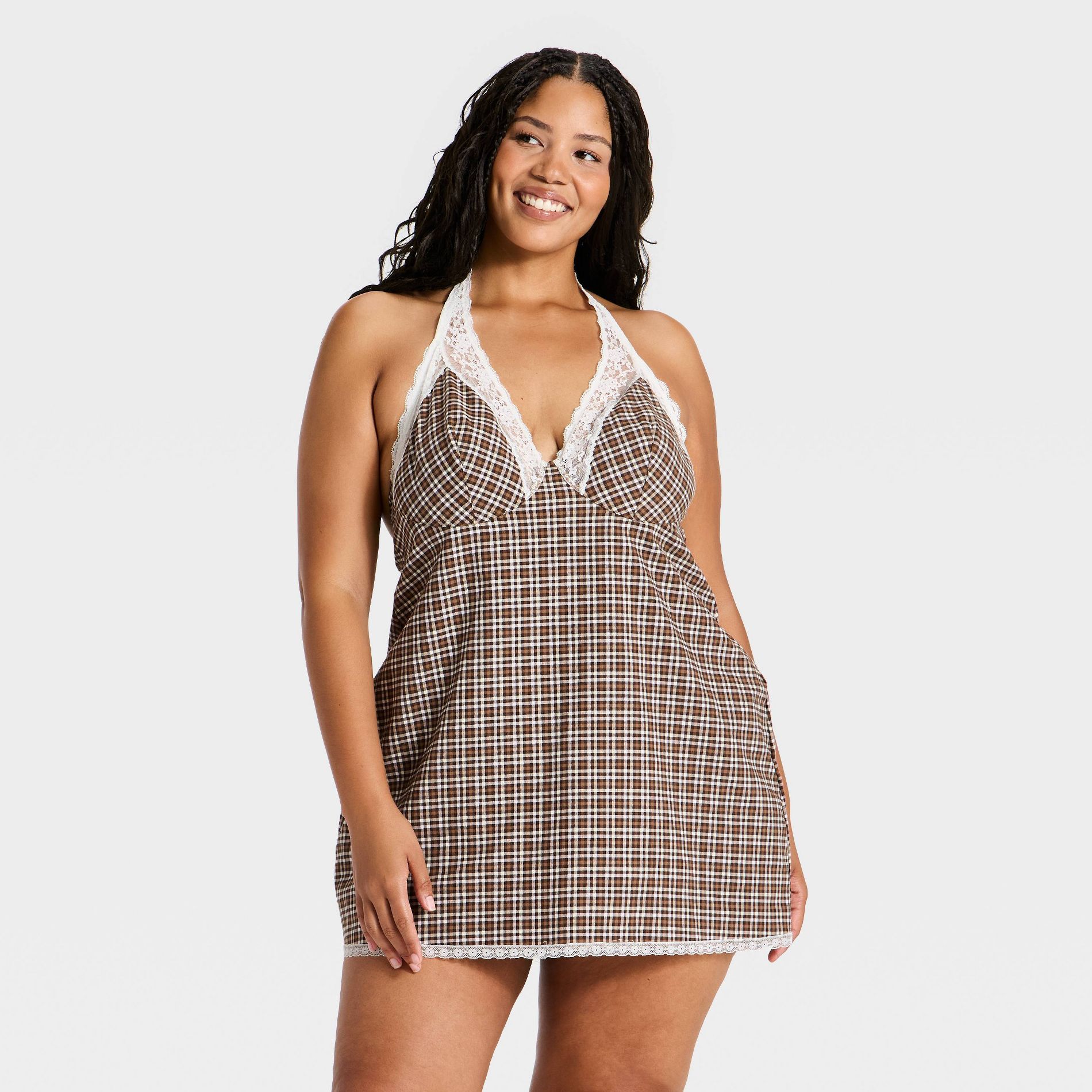 Women's Woven Dress - Wild Fable™ Brown 2X