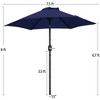 Yaheetech 7.5 FT Patio Umbrella Market Umbrella for Garden, Backyard, Pool, Beach - 3 of 4
