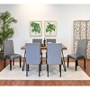 NicBex Dining Room Table Set for 6 Morden Dining Table Set with Wooden Tabletop, Metal Legs and 6 Velvet Chairs for Dining Room - 3 of 4