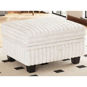 Belffin Corduroy Fabric Ottoman with Storage Ottoman for Modular Sectional Couch - 1 of 4
