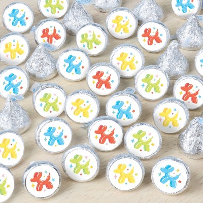 Big Dot of Happiness Balloon Animals - Happy Birthday Party Small Round Candy Stickers - Party Favor Labels - 324 Count