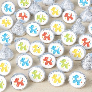 Big Dot of Happiness Balloon Animals - Happy Birthday Party Small Round Candy Stickers - Party Favor Labels - 324 Count - 1 of 4