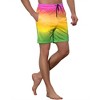 Lars Amadeus Men's Contrast Color Drawstring Waist Beach Swimwear Shorts - 4 of 4