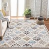 Vintage Oriental Rhombus Printed Distressed Rug Washable Thin Low Pile Area Rugs for Living Room Indoor Retro Non Slip Soft Carpet for Bedroom - 3 of 4