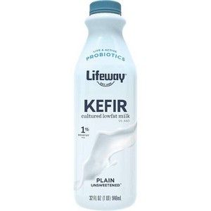 Lifeway Kefir Plain Low Fat Milk Smoothie - 32 fl oz - 1 of 4