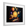 Stupell Industries Round Cosmic Solar System Framed Print Under Glass Art - 2 of 4