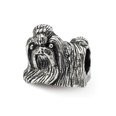 Black Bow Jewelry Sterling Silver Shih Tzu Bead Charm