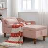 Modern Storage Sofa Recliner with Nailhead Trim, Button Tufted Upholstered Velvet Lounge Chair - 2 of 4